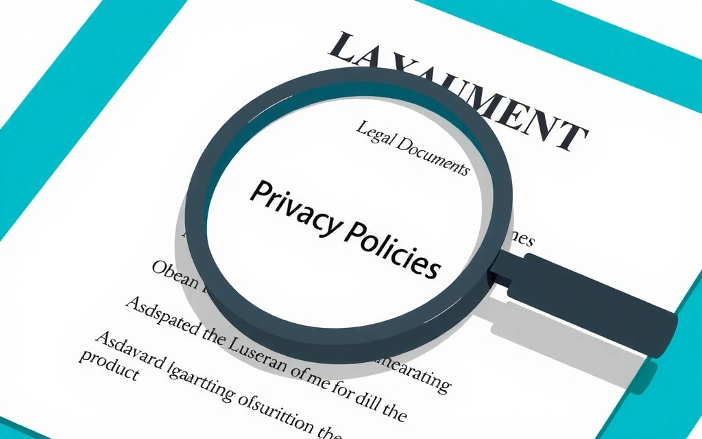 Illustration de documents juridiques et de loupe, symbolisant la transparence