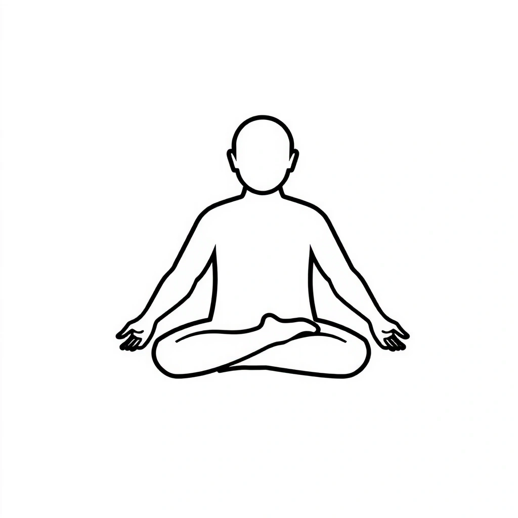 Icône d'une personne méditant pour la gestion du stress